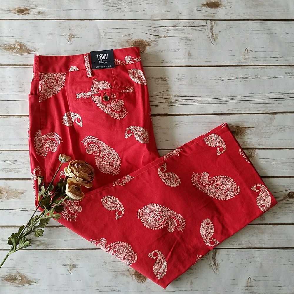 ⚘Lands' End Women's Mid Rise Capri Size 18W